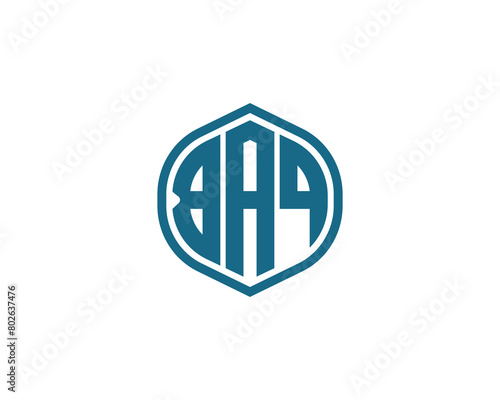 BAQ logo design vector template photo