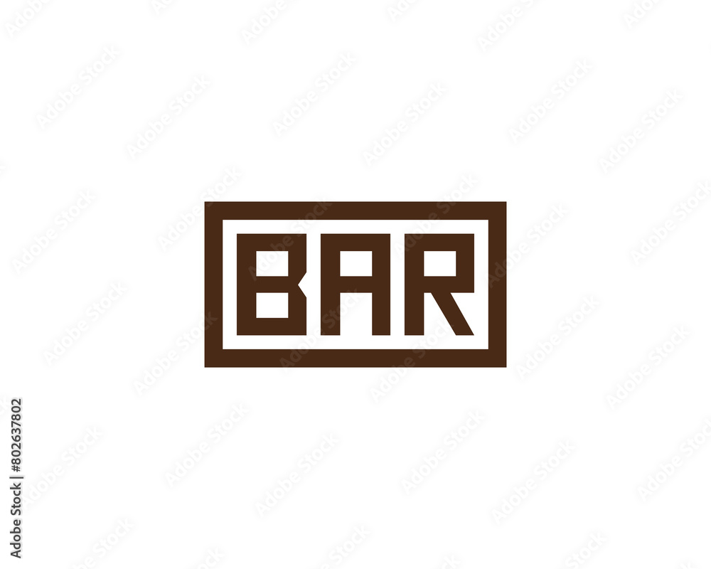 BAR logo design vector template BAR logo design vector template