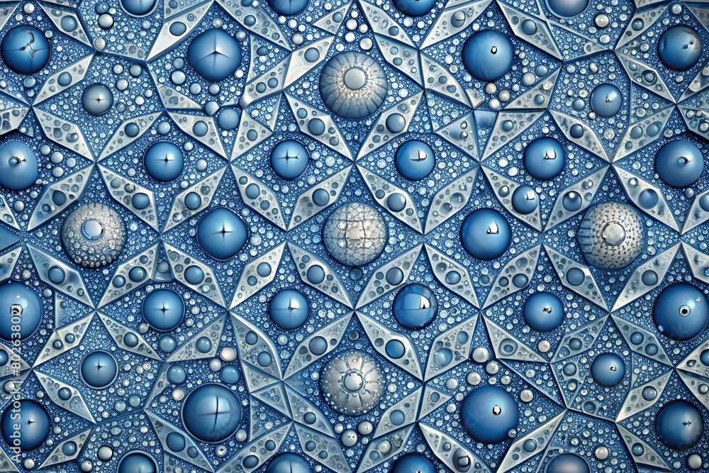 geometric pattern of water drops