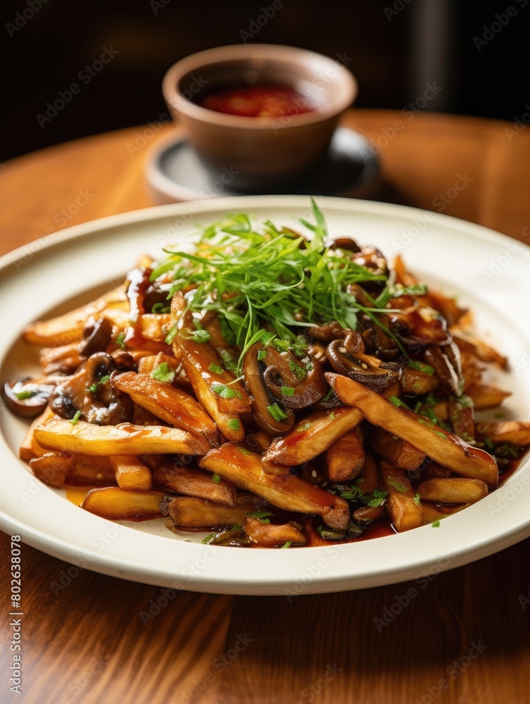 Delicious asian-style stir-fried potatoes