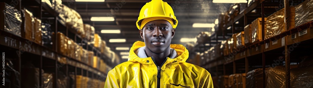 african american worker in warehouse african american worker in warehouse