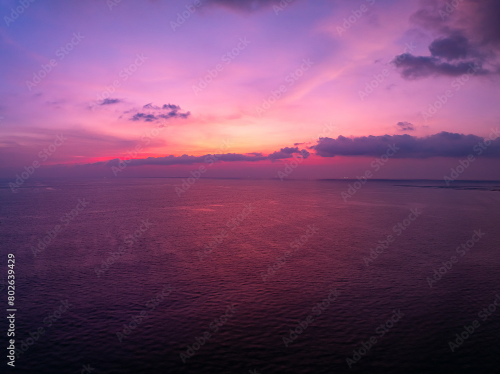 Beautiful sea sunset or sunrise landscape background