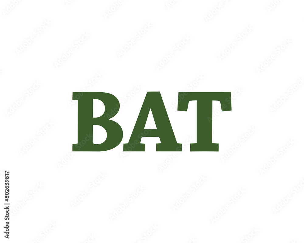 BAT logo design vector template BAT logo design vector template