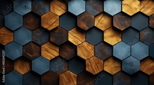 abstract geometric hexagon pattern background