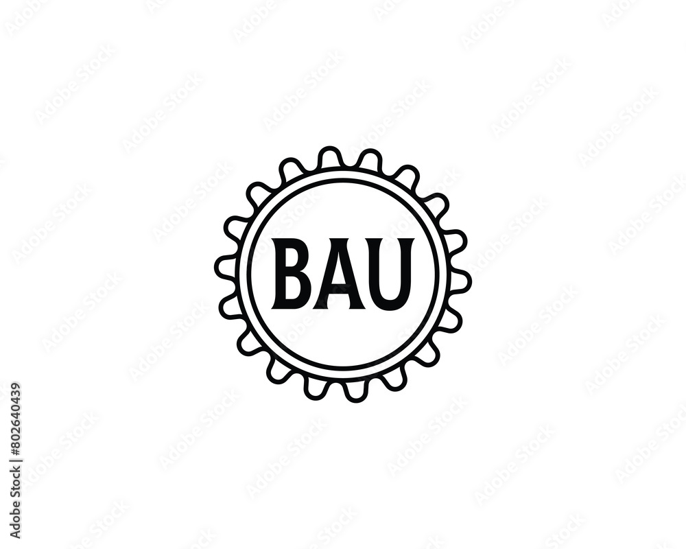 BAU logo design vector template BAU logo design vector template
