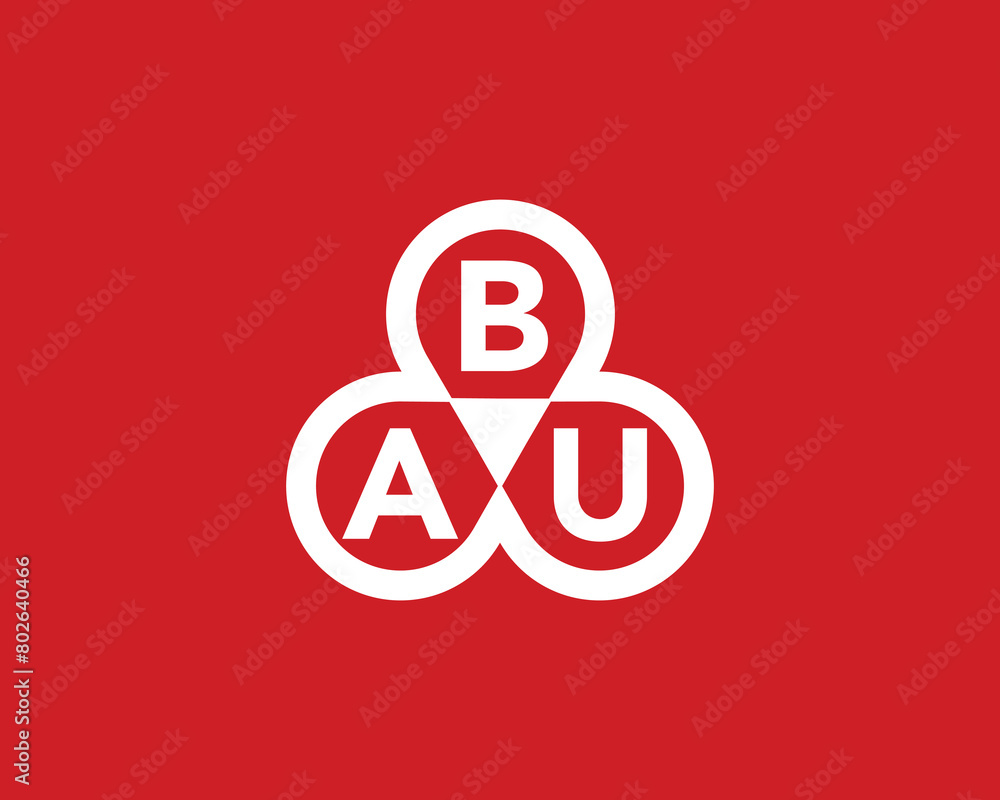BAU logo design vector template BAU logo design vector template
