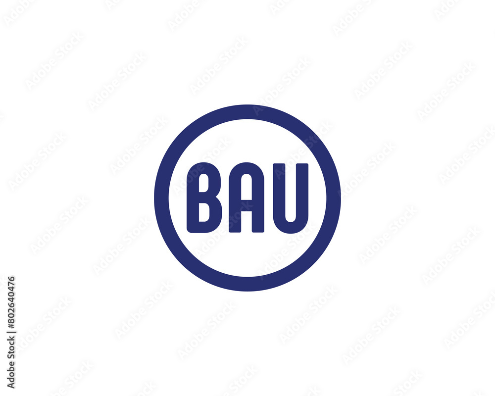 BAU logo design vector template BAU logo design vector template