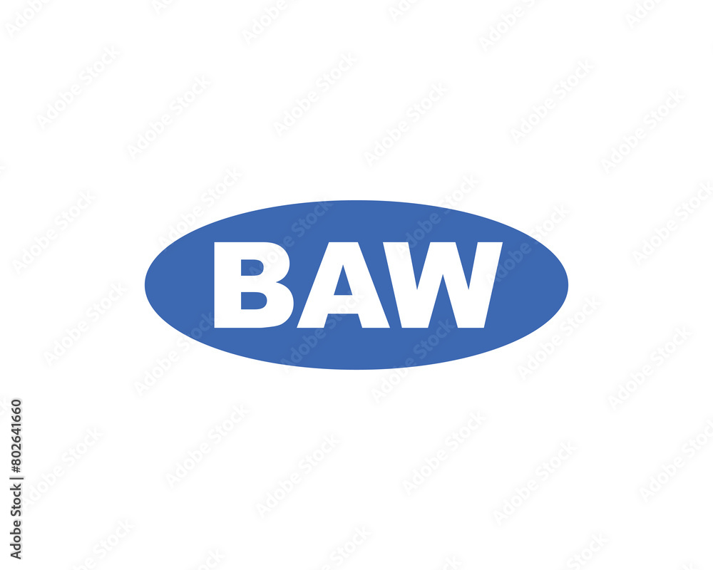 BAW logo design vector template BAW logo design vector template
