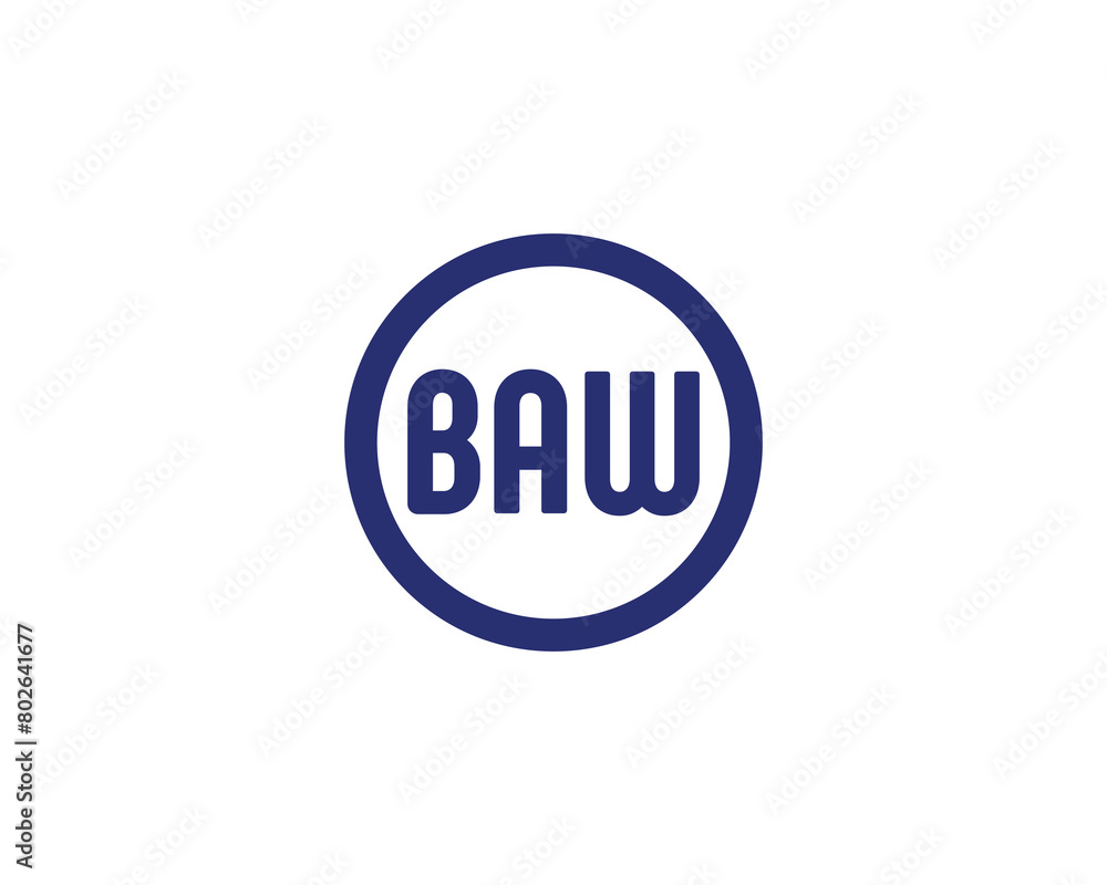 BAW logo design vector template BAW logo design vector template