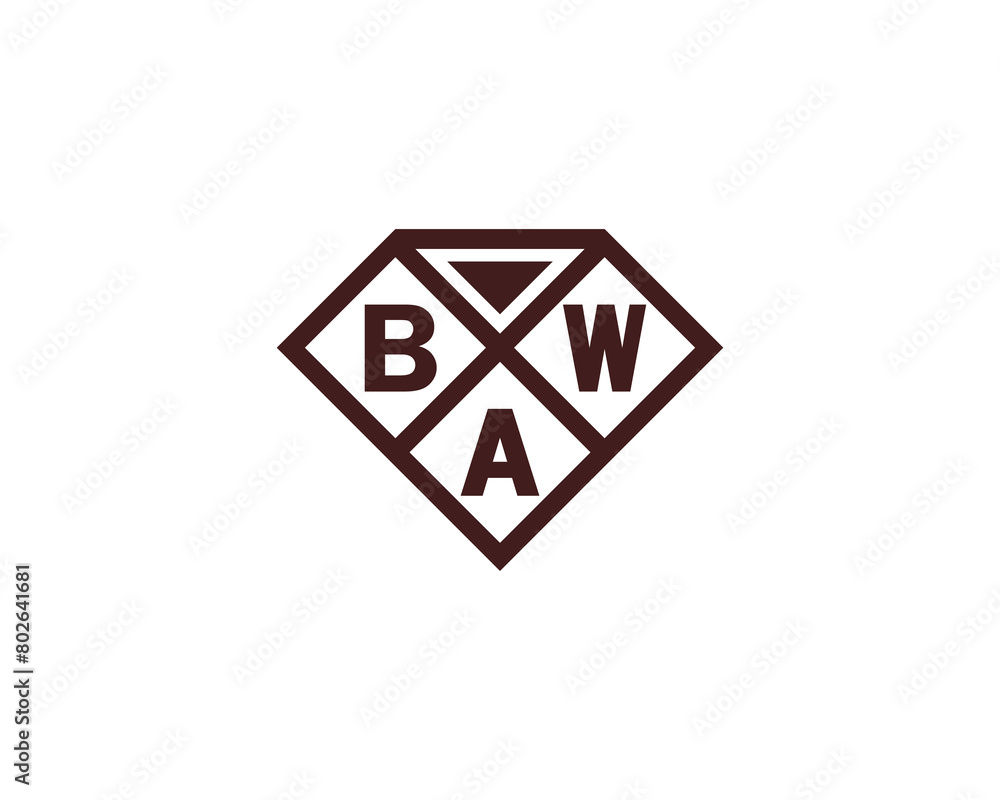 BAW logo design vector template BAW logo design vector template