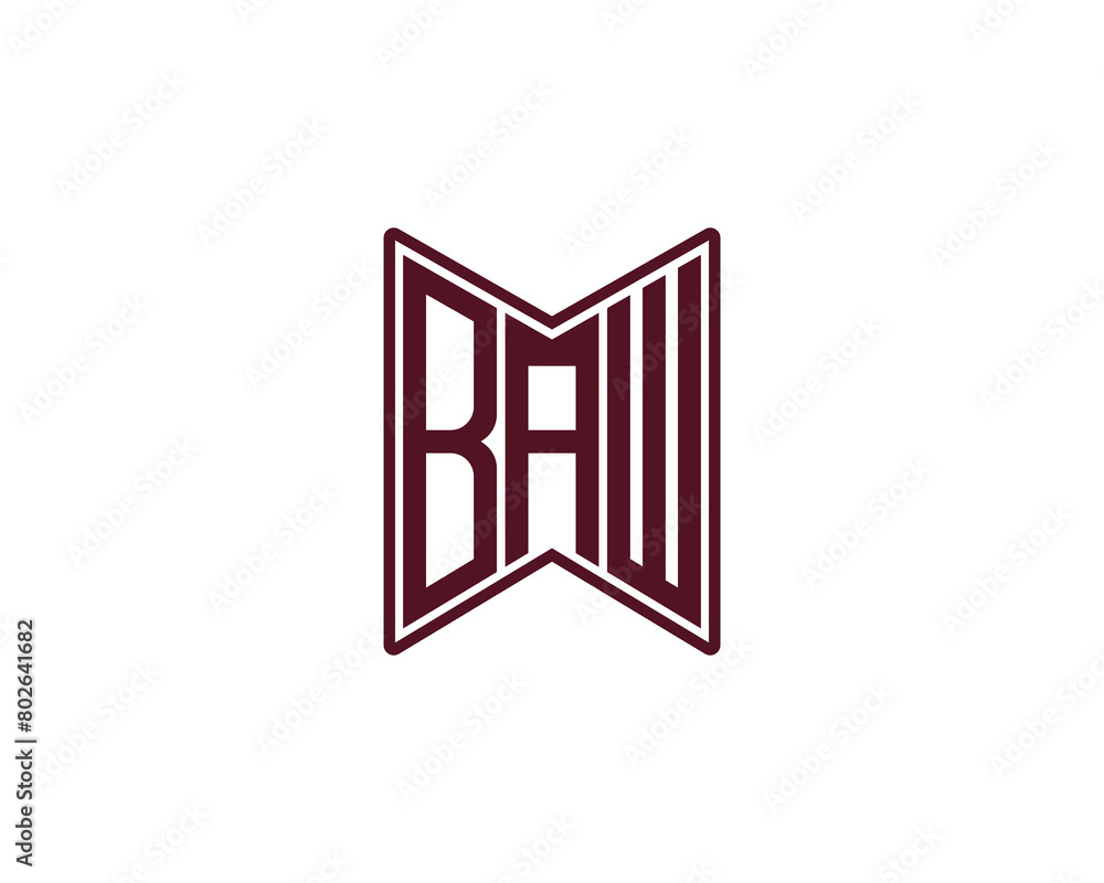 BAW logo design vector template BAW logo design vector template