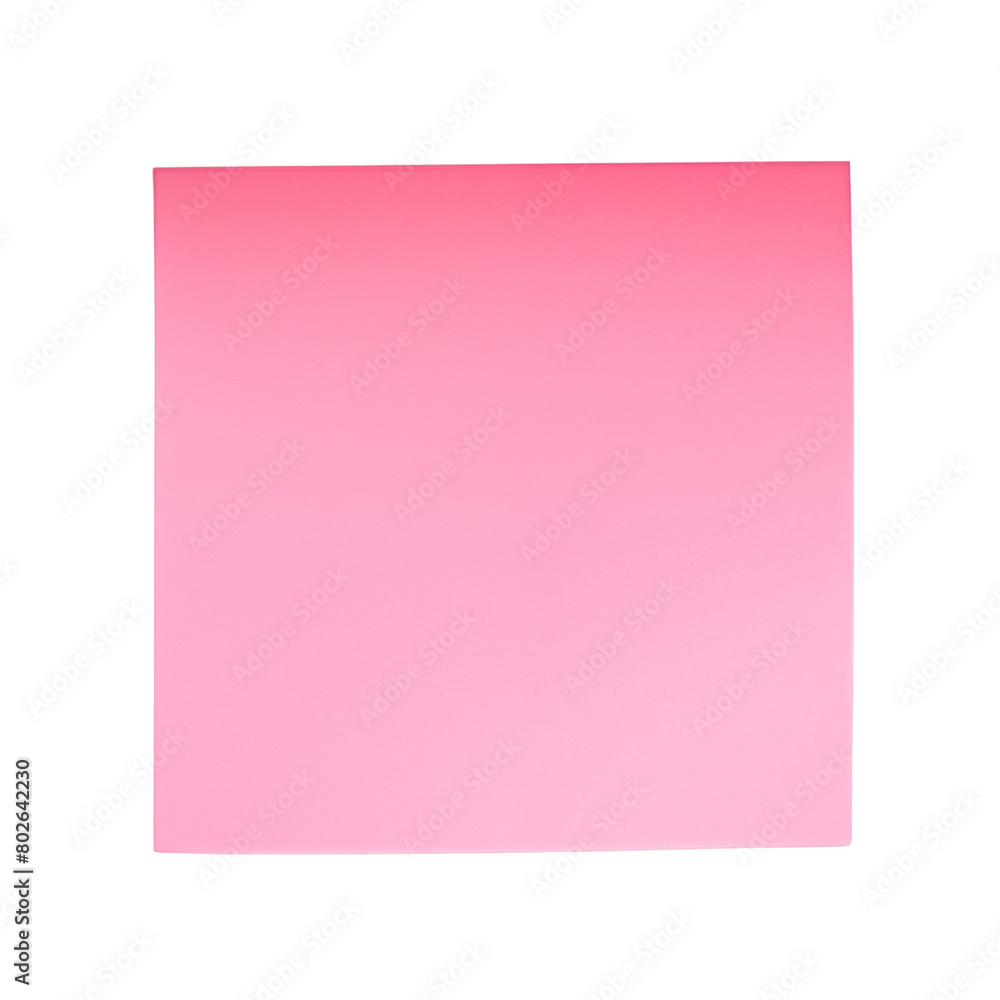 A single vibrant pink sticky note , ready for a message or reminder. Generative AI
