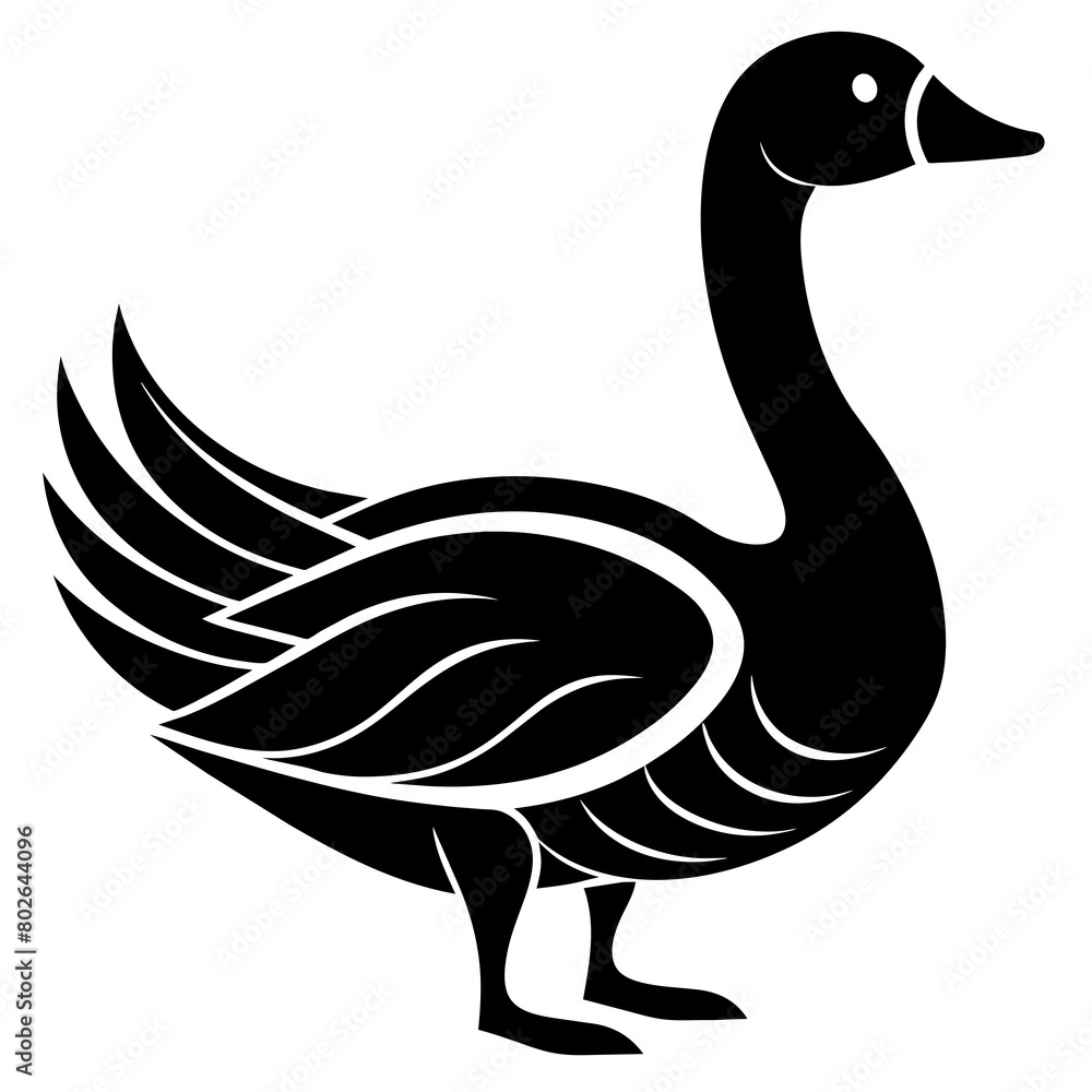 Goose silhouette vector illustration art Goose silhouette vector illustration art
