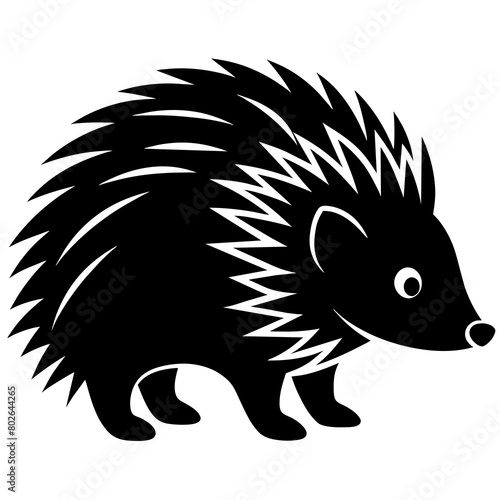 Porcupine vector icon illustration art