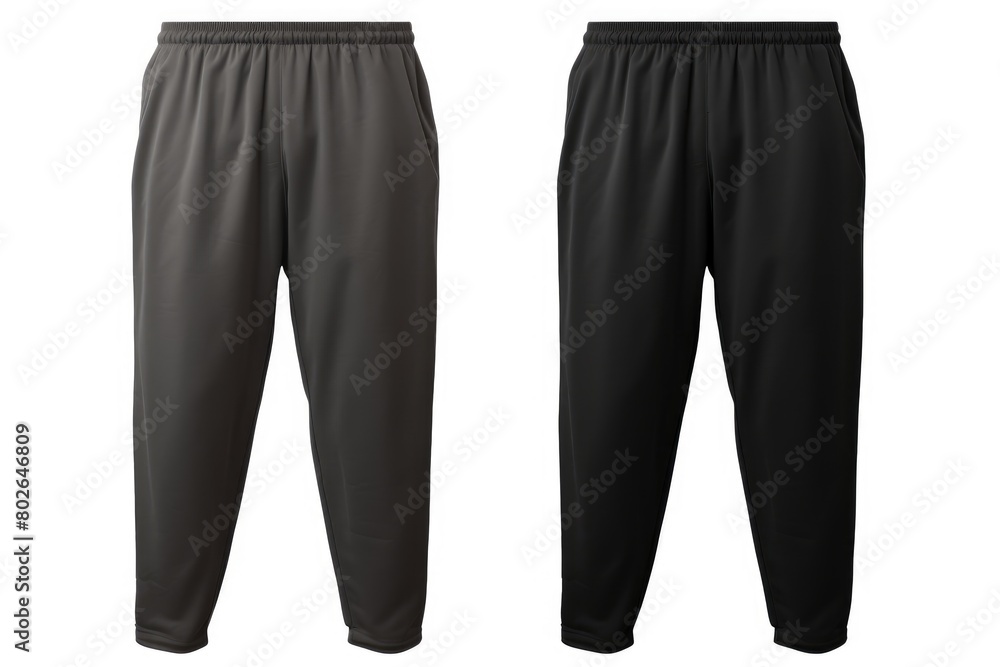 black and grey sweatpants for mockup. plain white background black and grey sweatpants for mockup. plain white background