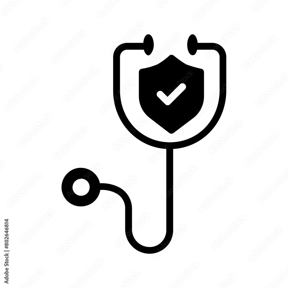 Vector solid black icon for Medical health Vector solid black icon for Medical health