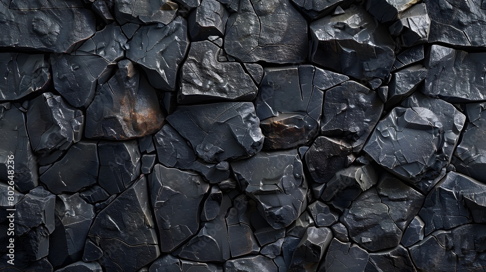 Black stone texture background, 3d rendering illustration of black stones wall pattern, top view. Background design for dark wallpaper, cover or banner with rough rocks surface. Black stone texture background, 3d rendering illustration of black stones wall pattern, top view. Background design for dark wallpaper, cover or banner with rough rocks surface.