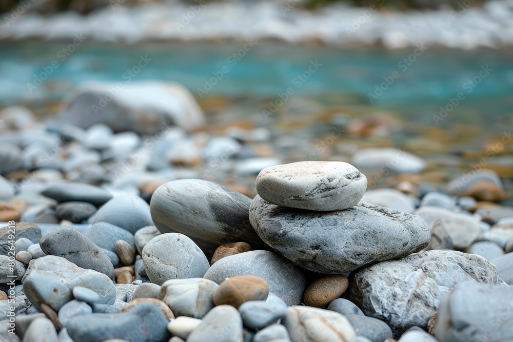 natural stone that is often found in rivers - generative ai natural stone that is often found in rivers - generative ai