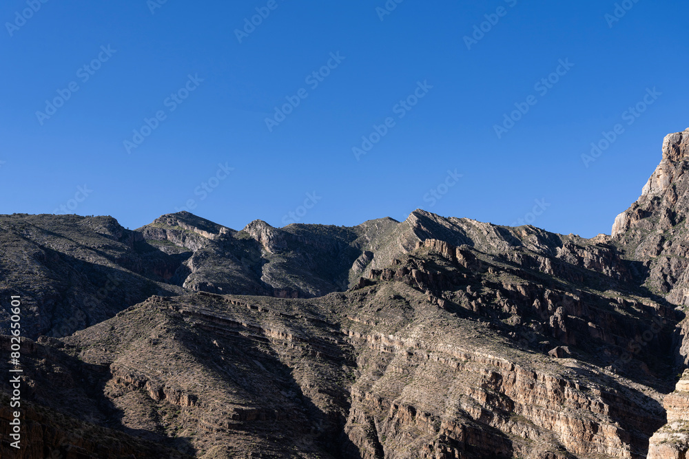Fototapeta premium Rock formations in the Virgin River Gorge in NW Arizona