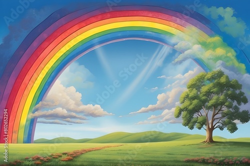 Celebrating Rainbow Day  Chasing Rainbows  Embracing Rainbow Day  Honoring Rainbow Diversity  Commemorating Rainbow Day s Brilliance  Rainbow  Colors  Spectrum  Sky  Celebration  Diversity  Pride