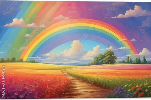 Celebrating Rainbow Day  Chasing Rainbows  Embracing Rainbow Day  Honoring Rainbow Diversity  Commemorating Rainbow Day s Brilliance  Rainbow  Colors  Spectrum  Sky  Celebration  Diversity  Pride