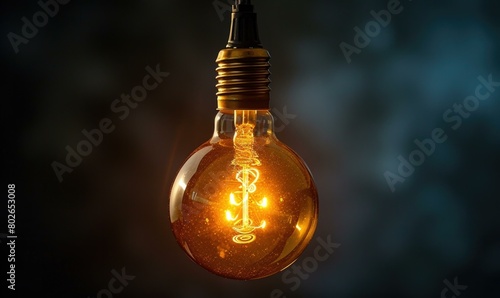 Glowing Light Bulb AI.