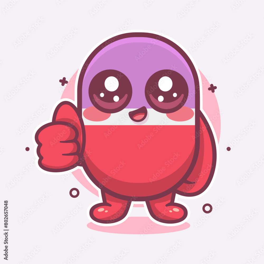 funny capsule medicine character mascot with thumb up hand gesture isolated cartoon funny capsule medicine character mascot with thumb up hand gesture isolated cartoon