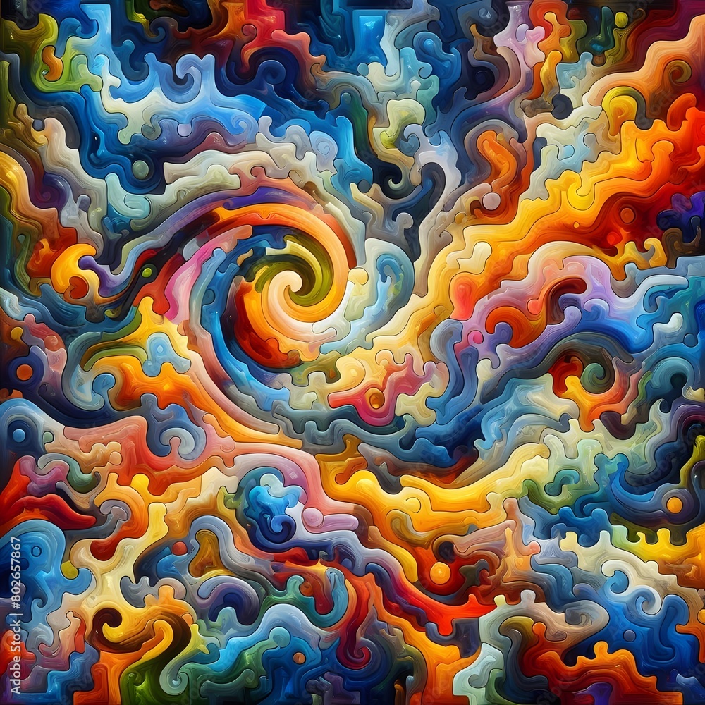 Jubilant Jigsaw abstract colorful shapes fitting together like puzzle background Jubilant Jigsaw abstract colorful shapes fitting together like puzzle background