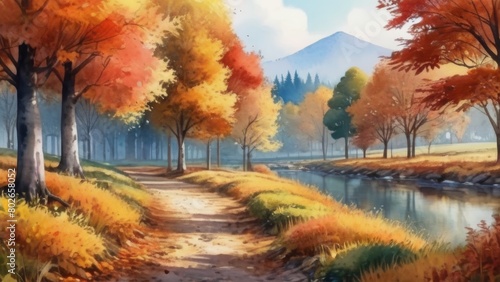 autumn landscape in the forest