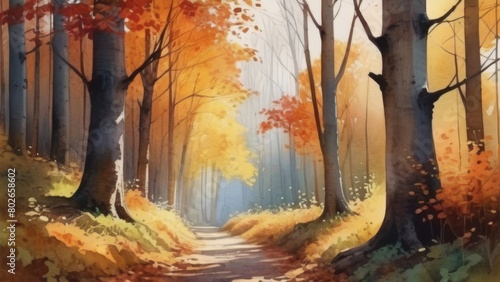 autumn landscape with trees