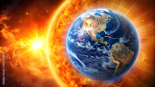 Earth, heat wave, Sun and high temperature environment 