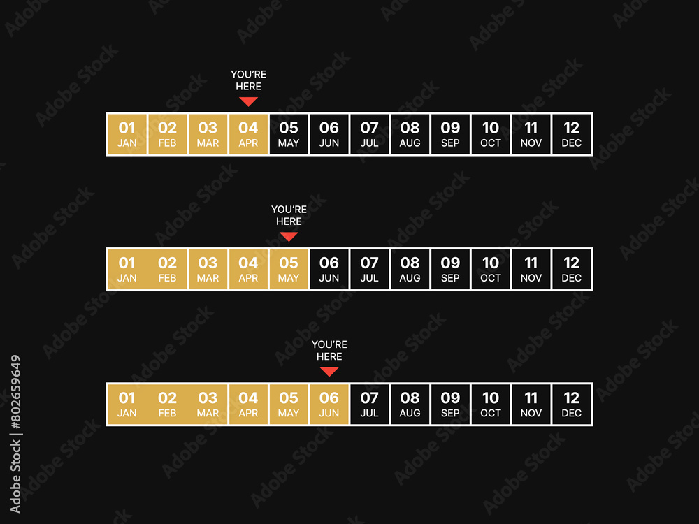 Fototapeta premium visual guidance for March to May. Vector Illustration