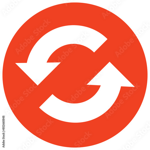 repeat arrow icon, roundabout symbol, arrow icon for using technology devices