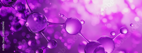 abstract water drops on purple