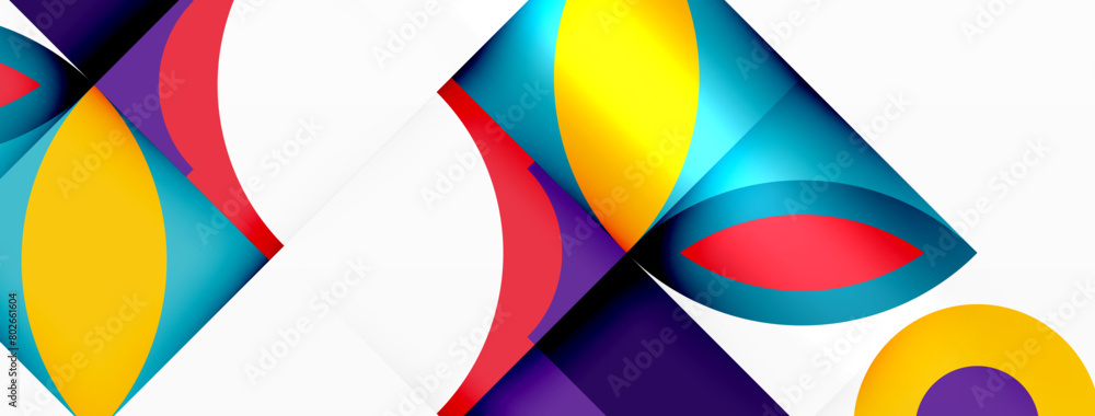 a bunch of colorful geometric shapes on a white background High quality a bunch of colorful geometric shapes on a white background High quality