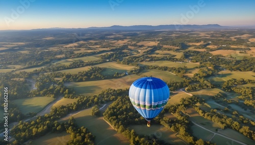 Tranquil Photorealistic Hot Air Balloon Floating