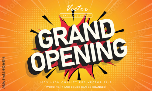 Grand opening 3d text effect template
