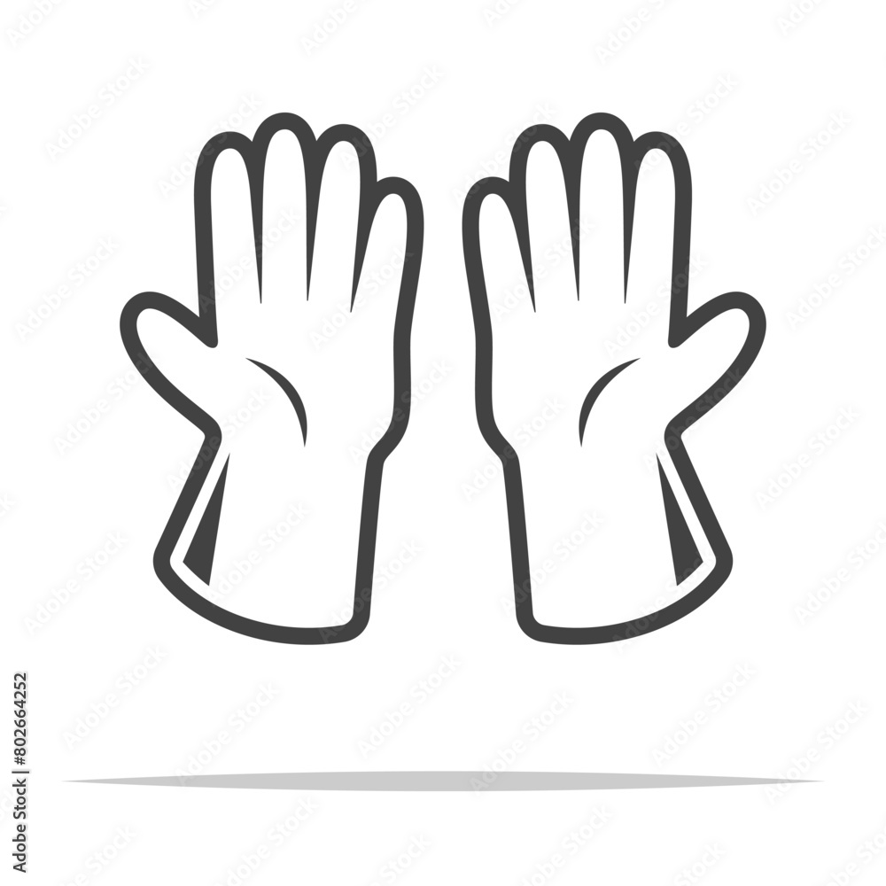 Obraz premium Medical gloves icon transparent vector isolated