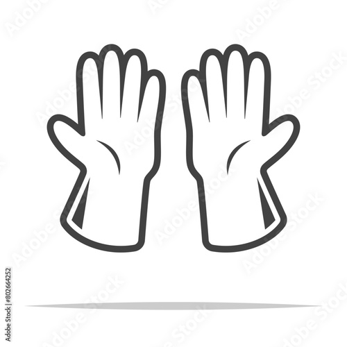 Medical gloves icon transparent vector isolated