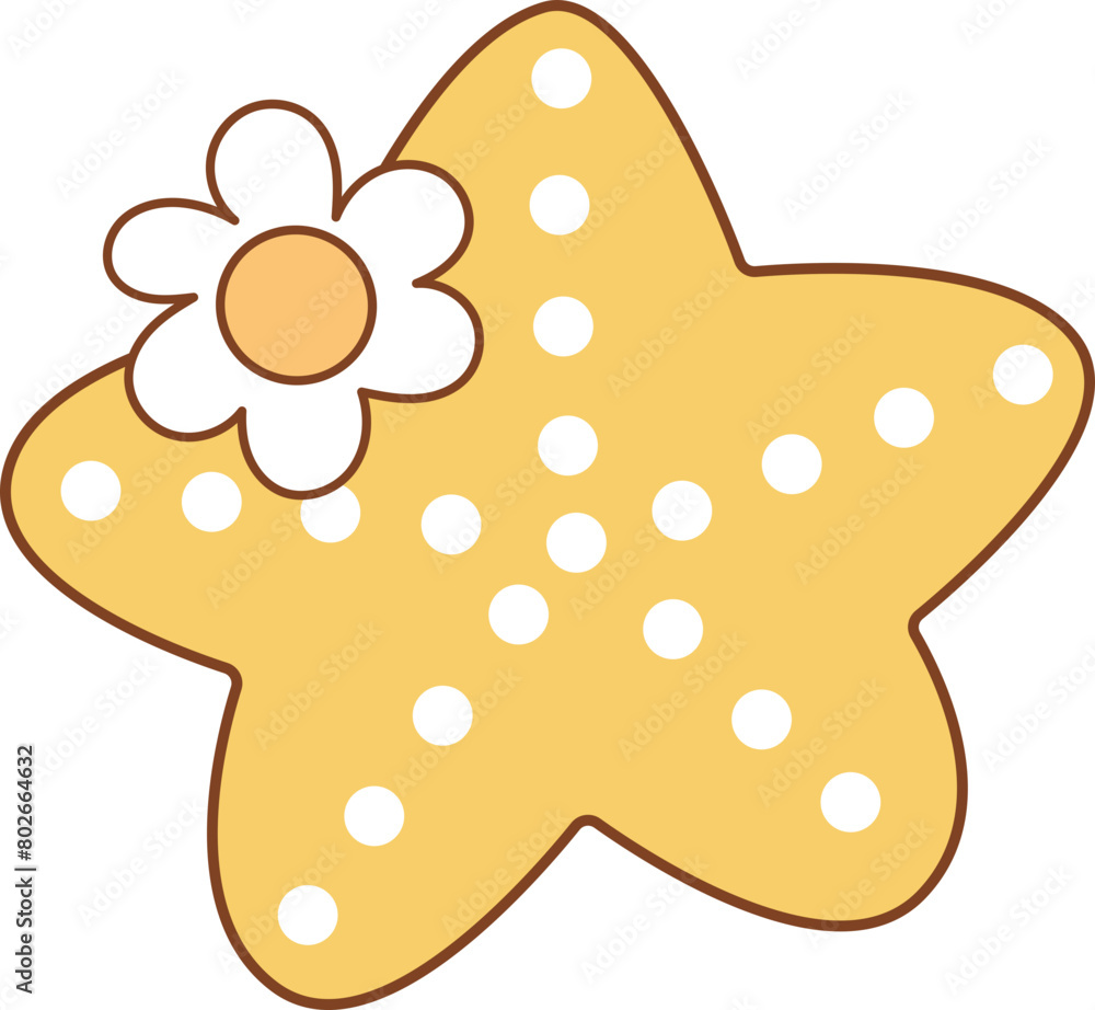 star with flower