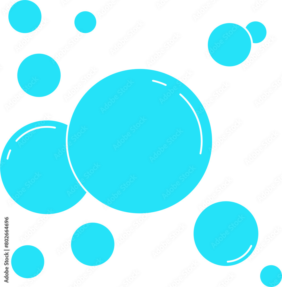 Blue Water Bubbles Illustration Vector Blue Water Bubbles Illustration Vector