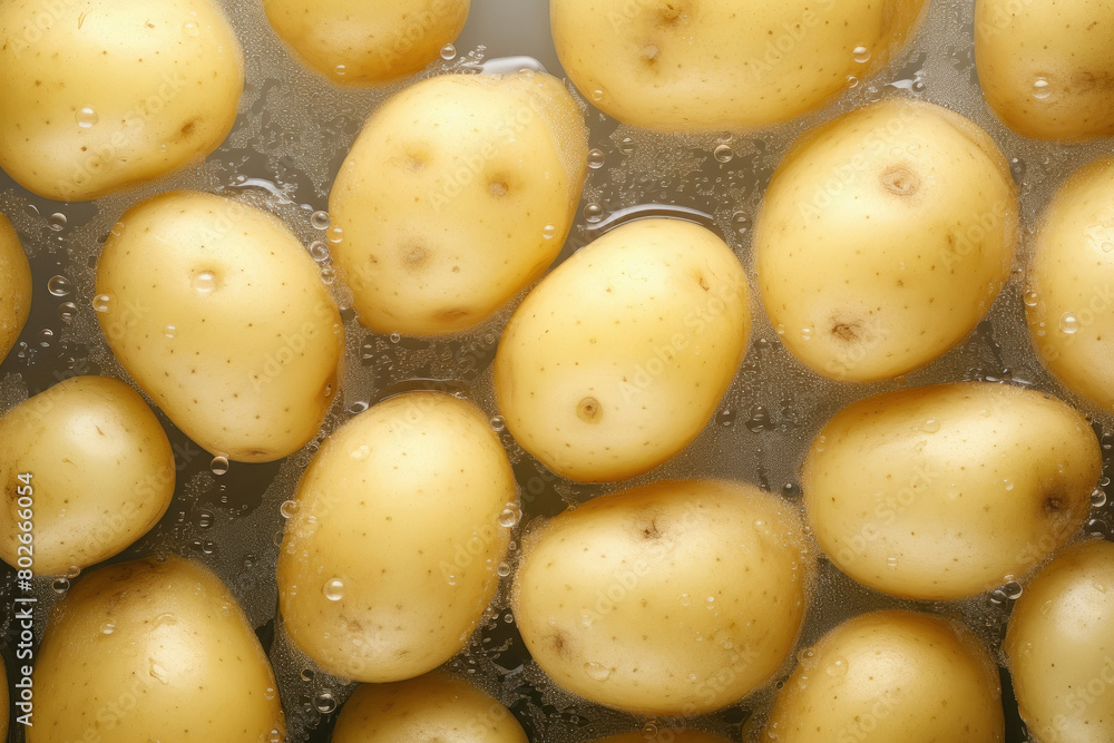 fresh potatoes in the water fresh potatoes in the water