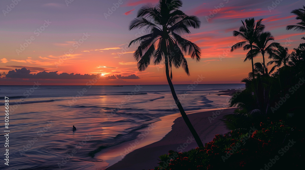 Obraz premium sunset over the sea