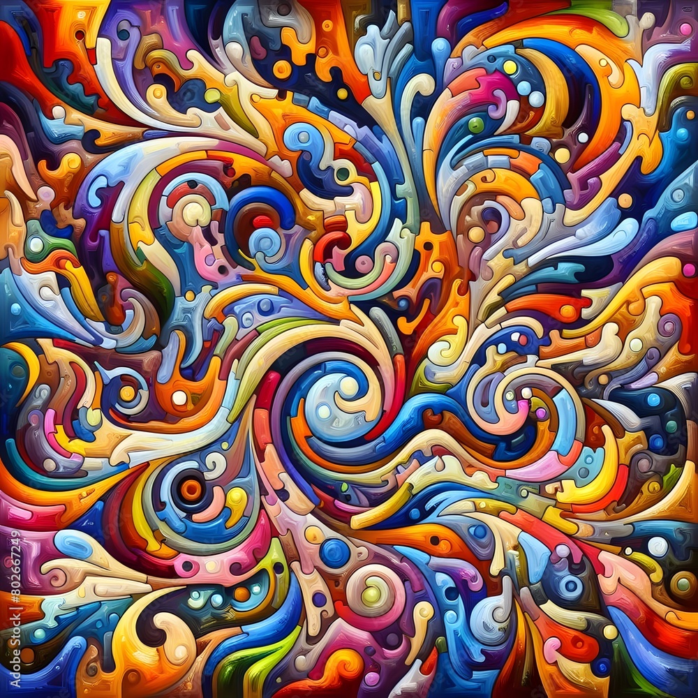 Jubilant Jigsaw abstract colorful shapes fitting together like puzzle background Jubilant Jigsaw abstract colorful shapes fitting together like puzzle background