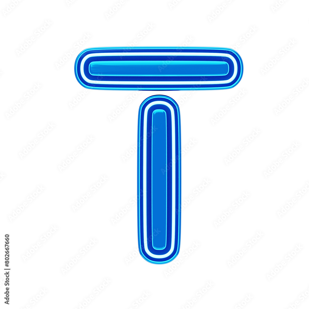 T Letter 3D Shape Neo Futurist Text T Letter 3D Shape Neo Futurist Text