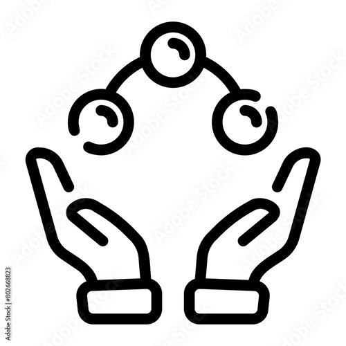 juggler Line Icon
