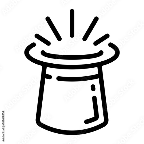 magic hat Line Icon