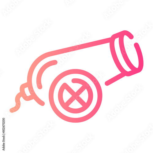 cannon Line Gradient Icon