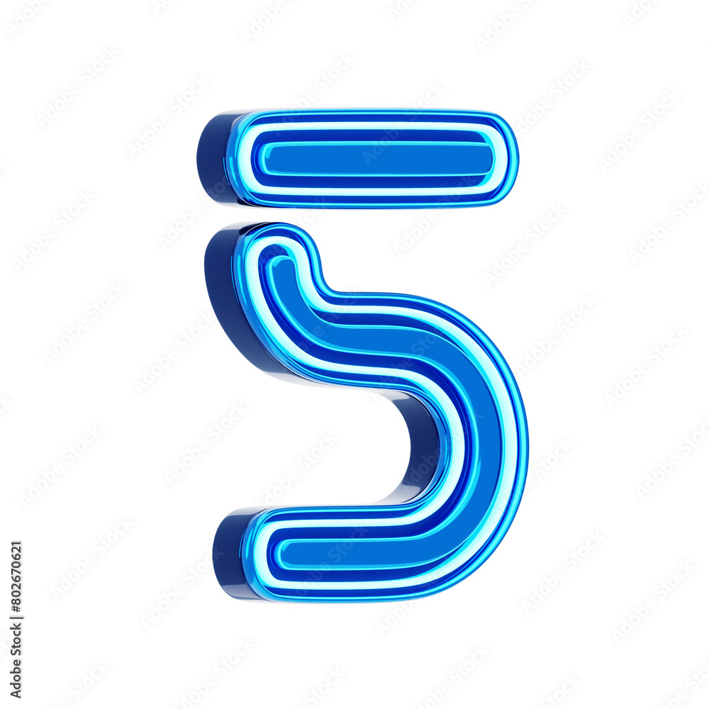 5 Letter 3D Shape Neo Futurist Text 5 Letter 3D Shape Neo Futurist Text