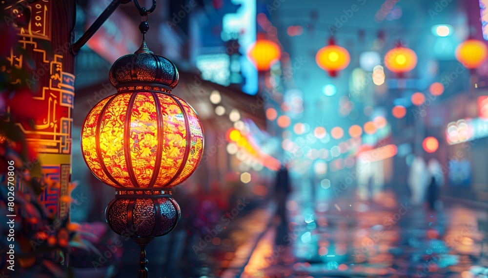 chinese lantern in the night chinese lantern in the night